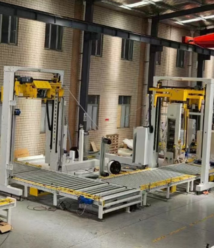 液晶面板托盤(pán)捆扎包裝線