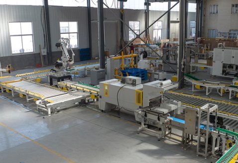 燃料棒自動套膜收縮碼垛包裝線